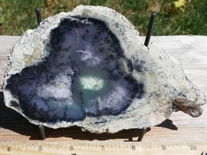 TCR DENDRITISCHER ACHAT/JASPIS/LAPIDAR POLIERT (BEIDSEITIG) PLATTE 181 GRAMM - Bild 1 von 5