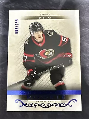 2021-22 Upper Deck Artifacts Rookie Blue Parallel 176 Shane Pinto Ottawa Senator - Image 1 of 3