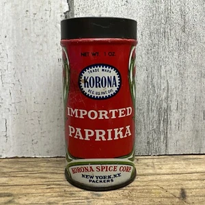 Vintage Korona Spice Corp Tin - Paprika - New York Advertising - Picture 1 of 9