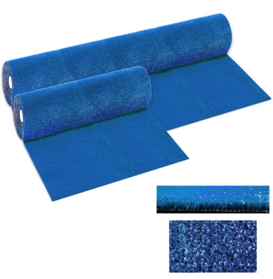 Hierba Sintético Azul 7MM Decorativa Al Metro H100 H200 Alfombra Prado En Talla - Imagen 1 de 4