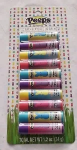 Taste Beauty - Easter PEEPS - 10 Pack Flavored Lip Balms Set - New In Box - Picture 1 of 1