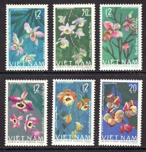 1966 Vietnam Sc# 406-11 Orchids, Flowers, Flora - MNH Cv$12 - Picture 1 of 1
