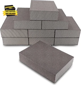 220 Grit Sanding Sponge, 10 Pcs Washable and Reusable Sanding Blocks Sandpaper S - Picture 1 of 7