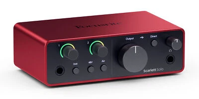 Focusrite Scarlett Solo 4th Gen Studio Recording USB Audio Interface+Software - Image 1 of 4