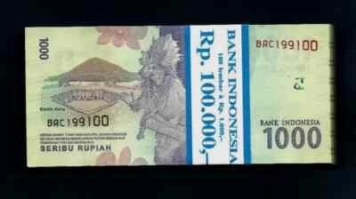 INDONESIA 1000 RUPIAH P-154 2016 x 1000 Pcs Lot BRICK Bundle UNC New Design NOTE - Image 1 of 4