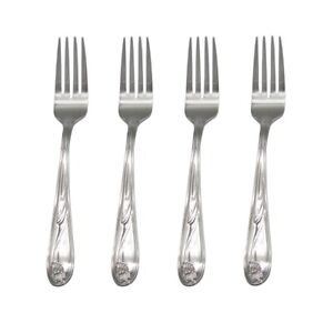 Lenox Poppies on Blue 18/8 Stainless Steel Salad Fork (Set of Four)