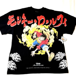 Civil Regime X One Piece "LUFFY'S RISE" Classic Oversized Black Tee Shirt Large - Picture 1 of 10