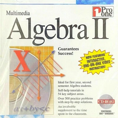 Pro One Multimedia Algebra II  MINT CD-ROM #37 - Image 1 of 2