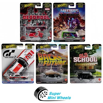 Hot Wheels Premium 2025 Pop Culture J Case - 5 Cars Set - Image 1 of 2