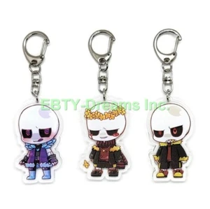 Set of 3 Undertale Sans Acrylic Keychain v6 - Picture 1 of 2