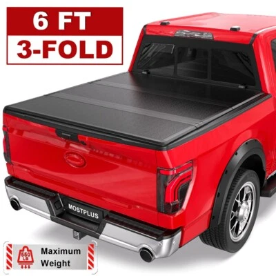 6FT Tri-Fold Fiberglass Hard Truck Bed Tonneau Cover For 1983-2011 Ford Ranger Foto 1 de 4