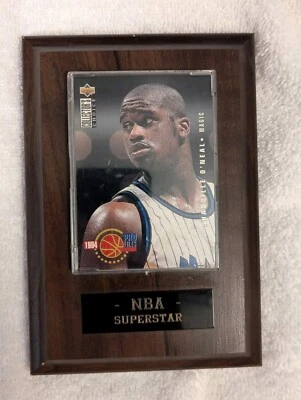 Placa de madera Shaquille O'Neal cubierta superior tarjeta de elección de coleccionistas Orlando Magic Foto 1 de 4
