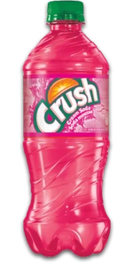 Canadian Crush Pink Cream Soda Pop 591mL Bottle Soft Drink (CLEAR AVAILABLE) - Picture 1 of 1