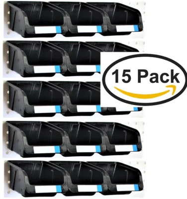  WallPeg Pegboard Bins  - 15 Pc. Kit Hooks to Standard Peg Board Panel Workbench - Image 1 of 4