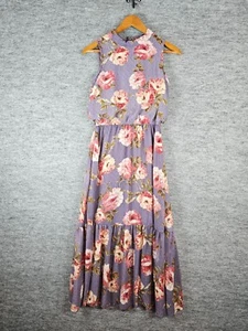 City Chic Dress Purple floral Size 16 - Picture 1 of 2