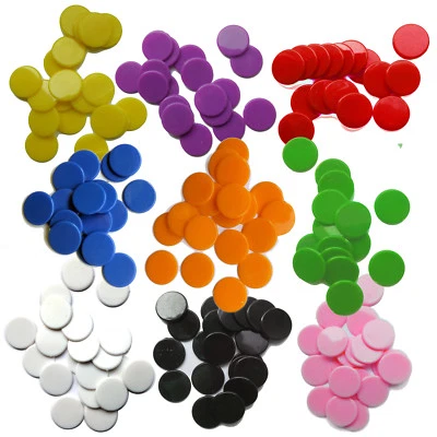 100 Spielchips Plastik Chips Plastechips Bingo Marker 19 mm 3/4 inch NEU  - Bild 1 von 2