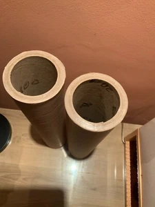 2 x Strong Heavy Duty Cardboard 10cm dia tube - minimum 51cm long good condition - Picture 1 of 5