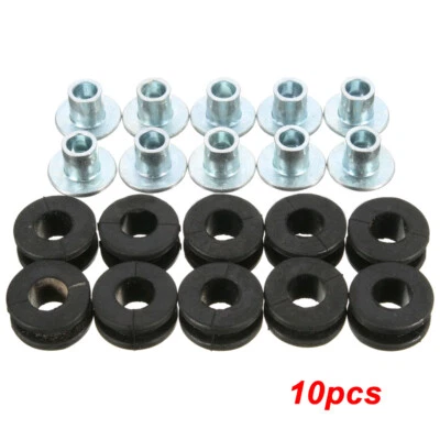 10x Motorcycle Rubber Grommets Bolt For Honda Yamaha Suzuki Kawasaki Fairing Foto 1 de 4
