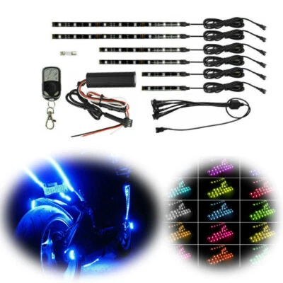 For D.R.R. Ducati GEM GAS GAS Motorcycles RGB LED Under Glow Lighting Strips Kit - Image 1 of 4