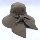 Helen Kaminski Womens Bucket Hat Brown Sun 100% Cotton Floppy Wide Brim EUC