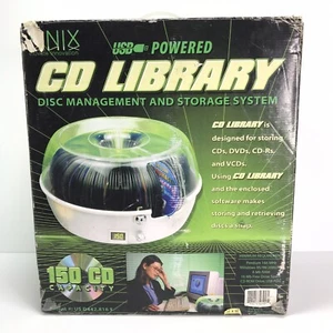Vintage LINIX CD Library 150 Capacity Storage Device for CD, DVD, Video Games - Picture 1 of 4