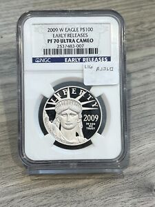 2009-W Liberty Platinum Eagle $100 PF 70 Ultra Cameo NGC Early Releases
