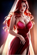 Sexy Jessica Rabbit ACEO ATC 2.5x3.5" card Glossy print short print #/6 A