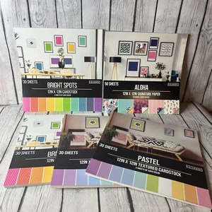 Colorbok 12 X 12 Scrapbook Lot Signature Designer Paper Textured Cardstock - Picture 1 of 4