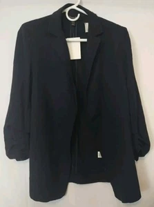 Jenna Rose Women's Navy Blue Long Sleeve Blazer PM - Picture 1 of 7