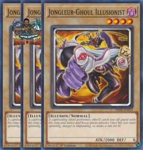 Yugioh! 3x Malabarista-Ghoul Illusionista PHNI-EN035 Común 1a Edición Casi Nuevo - Imagen 1 de 1