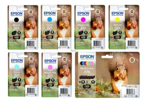 Genuine Epson 378, Squirrel Ink Cartridges, XP-8605, XP-8606, XP-1500, New, LOT - Picture 1 of 17