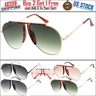 Sunglasses Pilot XXL "Talon" Oversize Aviator Men Women Metal Frame Gradient - Image 1 of 4
