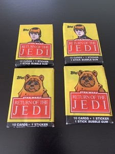 LOT OF (4) 1983 TOPPS RETURN OF THE JEDI SERIES 1 WAX PACKS [6]