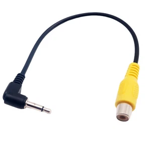 Cable adaptador de A/V mono a RCA fono hembra enchufe macho ángulo recto 1 pieza 3,5 mm 1/8" - Imagen 1 de 12