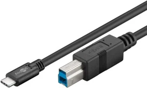 USB 3.0 Kabel USB-C auf B, schwarz 1 m - Bild 1 von 2