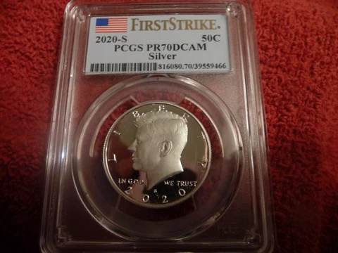 2020 s .999 silver Kennedy half dollar PCGS PR 70 DCAM (First Strike) Cover
