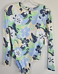 ROXY Women's Long Sleeve Swimsuit One Piece Rashguard Floral LARGE, $100 - Picture 1 of 9