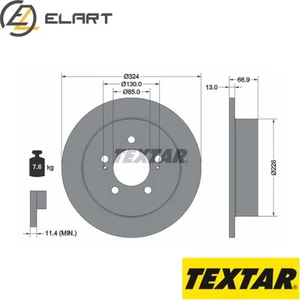 2x BRAKE DISC 92347403 FOR SSANGYONG MUSSO/GRAND KG MOBILITY MUSSO 2.2L 4cyl - Picture 1 of 6