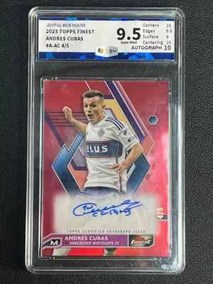 2022-23 Topps Finest Andres Cubas AUTO Red 4/5 #A-AC JBH 9.5 Auto 10 - Image 1 of 2