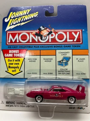 Johnny Lightning Monopoly St. Charles Place '69 Daytona White Lightning - Image 1 of 4