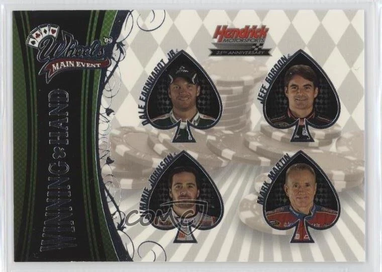 2009 Wheels Main Event Winning Hand Dale Earnhardt Jr Jeff Gordon Jimmie Johnson - Image 1 of 2
