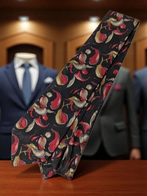 Corbata de Seda Geoffrey Beene, 57" X 3.75", Floral Abstracto Multicolor. SB-13 Foto 1 de 4