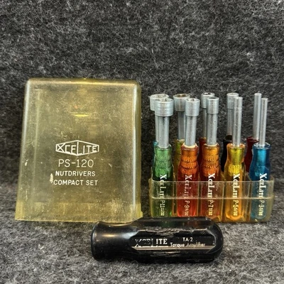 Vtg Xcelite PS-120  Compact Convertible Nutdriver Set 10 Piece - Image 1 of 4