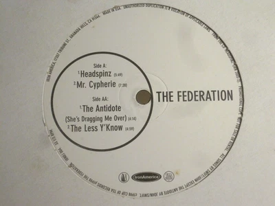THE FEDERATION HEADSPINZ 12" 1998 IRON AMERICA PROMO RARE DOWNTEMPO TRIP HOP VG - Imagem 1 de 2