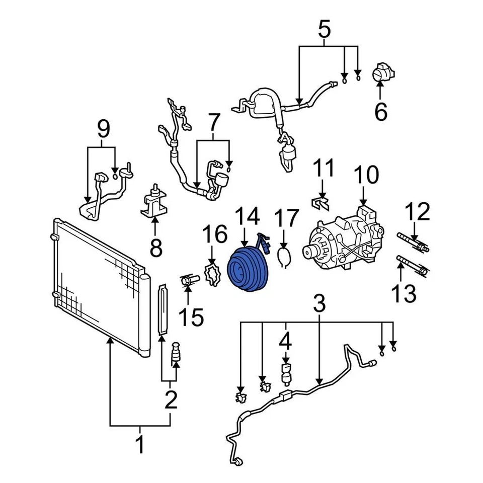 For Lexus ES350 2007-2012 Lexus 8841033150 A/C Compressor Clutch Foto 1 de 2