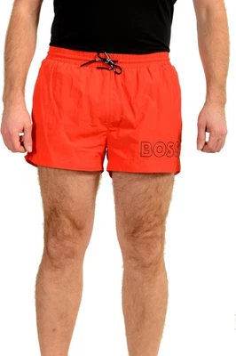 Pantalones Cortos de Natación Hugo Boss Para Hombre "Mooneye" Rojo Estampado de Logotipo EE. UU. L IT 52 Foto 1 de 4