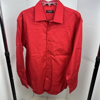 Pierre Cardin Red Slim Fit Dress Shirt Men’s L 16-16.5 32/33 Long Sleeve - Image 1 of 4