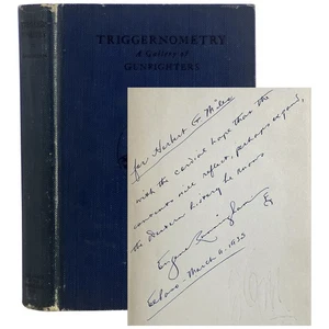 Eugene Cunningham / Triggernometry Gallery of Gunfighters Signed 1st ed 1934 - Foto 1 di 4