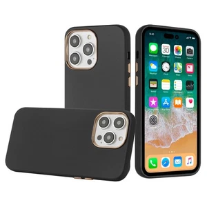 Para iPhone 11 6,1 pulgadas Funda Suave Premium Delgada con Botones Cromados + Cristal Templado - Imagen 1 de 24