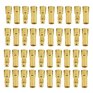 40pcs 3.5mm Gold Bullet Connector Plug New for ESC Brushless Motor RC Battery - Picture 1 of 12